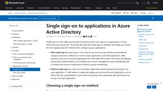 Single sign-on to applications - Azure Active Directory | Microsoft Docs