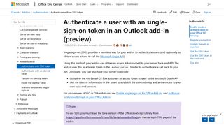 Authenticate a user with a single-sign-on token ... - Microsoft Docs