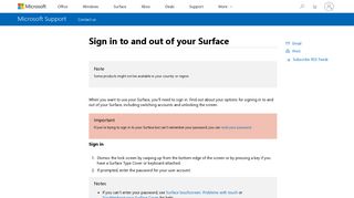 Sign in to and out of your Surface - Microsoft Support