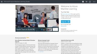 Microsoft Azure Machine Learning Studio