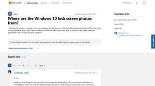 Where are the Windows 10 lock screen photos from? - Microsoft ...