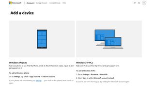 Microsoft account | Add more devices