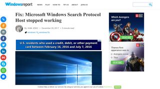 Fix: Microsoft Windows Search Protocol Host stopped working