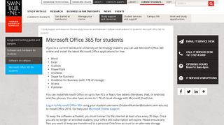 Microsoft Office 365 for students | Software for students | Swinburne ...
