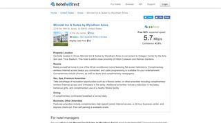 Microtel Inn & Suites by Wyndham Ames - Hotel WiFi Test