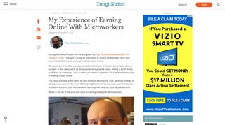 My Experience of Earning Online With Microworkers | ToughNickel