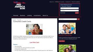 Credit Cards - Mid America Bank