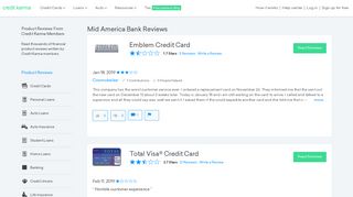 Mid America Bank Reviews | Credit Karma
