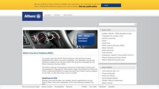 Access our Motor Insurance Database - Allianz MID