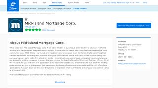 Mid-Island Mortgage Corp. Ratings and Reviews | Zillow