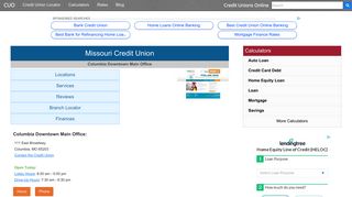 Missouri Credit Union - Columbia, MO - Credit Unions Online