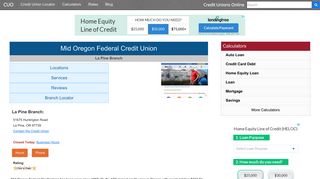 Mid Oregon Federal Credit Union - La Pine, OR at 51675 Huntington ...