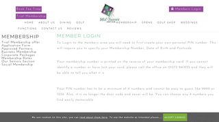 First Time Login :: Mid Sussex Golf Club