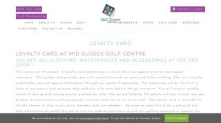 Loyalty Card :: Mid Sussex Golf Club