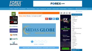 Midas Globe Review - is midasglobe.com scam or good forex broker?