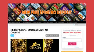 Midaur Casino: 50 Bonus Spins No Deposit! - New Free Spins No ...