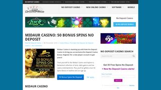 Midaur Casino: 50 Bonus Spins No Deposit - New No Deposit Casino