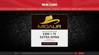 Midaur Casino - Get your part of the gold! Get £500 + 75 Free Spins!