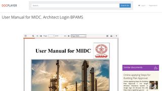 User Manual for MIDC. Architect Login BPAMS - PDF - DocPlayer.net