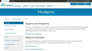 Modems | Midco Internet Support