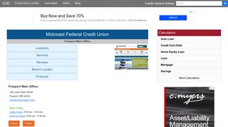 Midcoast Federal Credit Union - Freeport, ME - Credit Unions Online