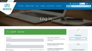 Log In - Midco Business