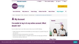 I'm unable to login to my online account. What should I ... - Co-op Energy