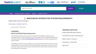Middlebury Interactive System Requirements