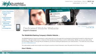 Middlefield Banking Company - Online Banking - Mobile Website