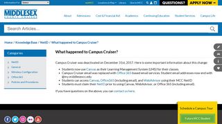 What happened to Campus Cruiser? - Middlesex County College