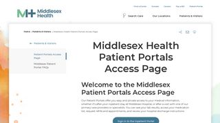 Patient Portal - Middlesex Hospital