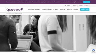 OpenAthens provides single sign on for Middlesex University