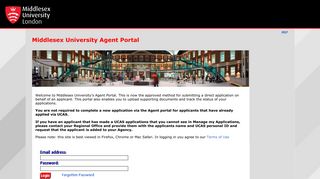 Agent portal login - Middlesex University