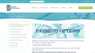 Payment Options - Middlesex Water Company