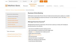 Business Online Banking - MidFirst Bank