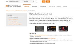 Rewards Credit Cards - MidFirst Bank