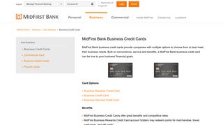 Business Visa Credit Cards - MidFirst Bank