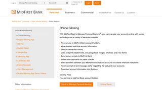 Manage your Online Banking Accounts - MidFirst Bank