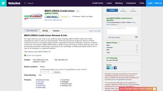 MIDFLORIDA Credit Union Reviews: 107 User Ratings - WalletHub