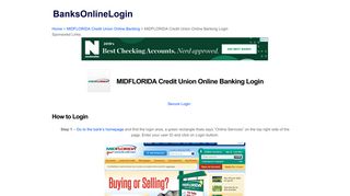 MIDFLORIDA Credit Union Online Banking Login