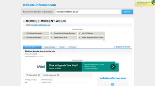 moodle.midkent.ac.uk at WI. MidKent Moodle: Log in to the site