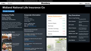 Midland National Life Insurance Co: Company Profile - Bloomberg