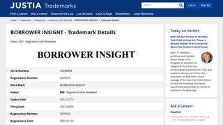 BORROWER INSIGHT Trademark of Midland Loan Services, Inc ...