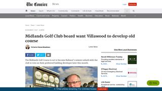 Midlands Golf Club board want Villawood to develop old course | The ...