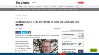 Midlands Golf Club members to vote on land sale this month | The ...