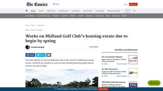 Works on Midland Golf Club's housing estate due to begin by spring ...