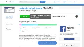 Access webmail.midmaine.com. Magic Mail Server: Login Page