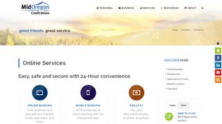 Online Services - Mid Oregon Credit Union