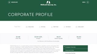 Corporate Profile › MidSouth Bank - S&P Global Market Intelligence