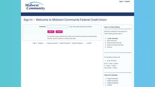 Midwest Community FCU Online Banking
